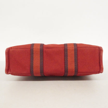 Hermes Handbag Fourre Tout PM Canvas Red Silver — view 3