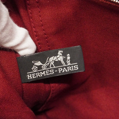 Hermes Handbag Fourre Tout PM Canvas Red Silver — view 5