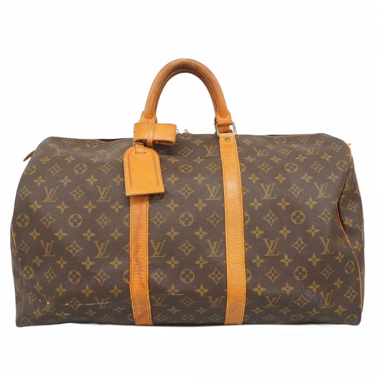 Louis Vuitton Boston Bag Monogram Keepall 50 Brown