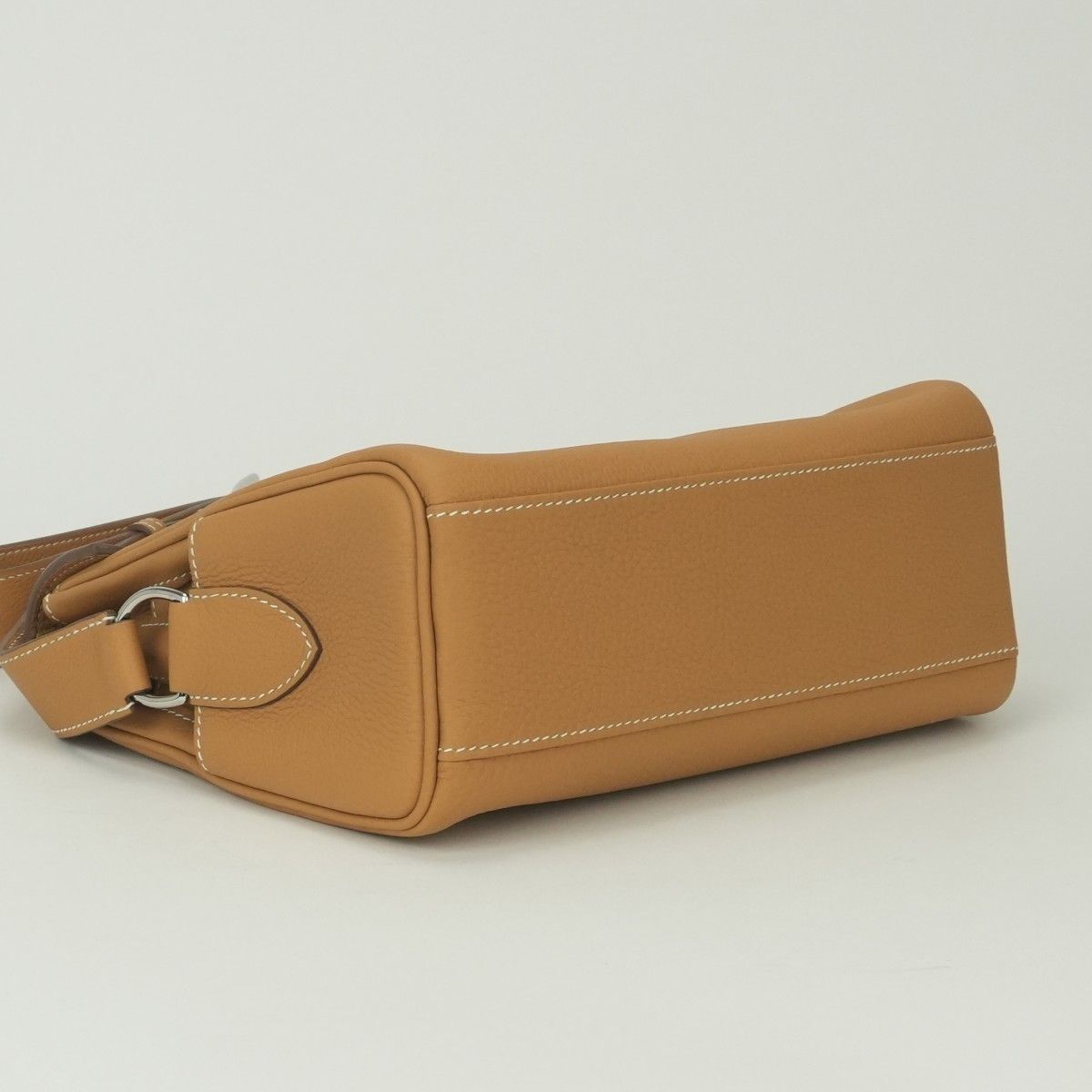 Hermes Kelly Messenger PM Shoulder Bag Togo Naturalsable Beige Silver — view 6