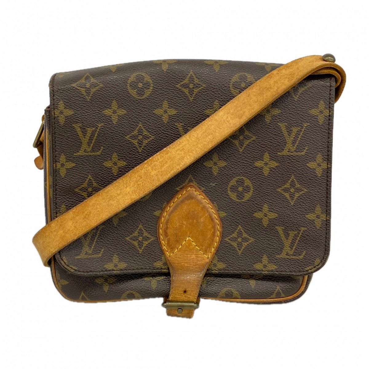 Louis Vuitton Shoulder Bag Monogram Cartouchiere MM Brown