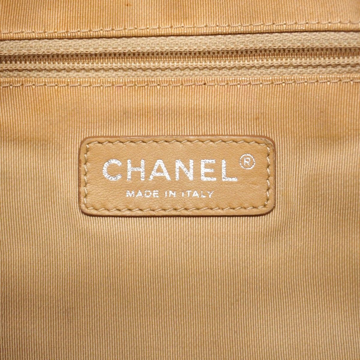 Chanel Chain Tote Quilted Caviar Leather Red Silver — view 5
