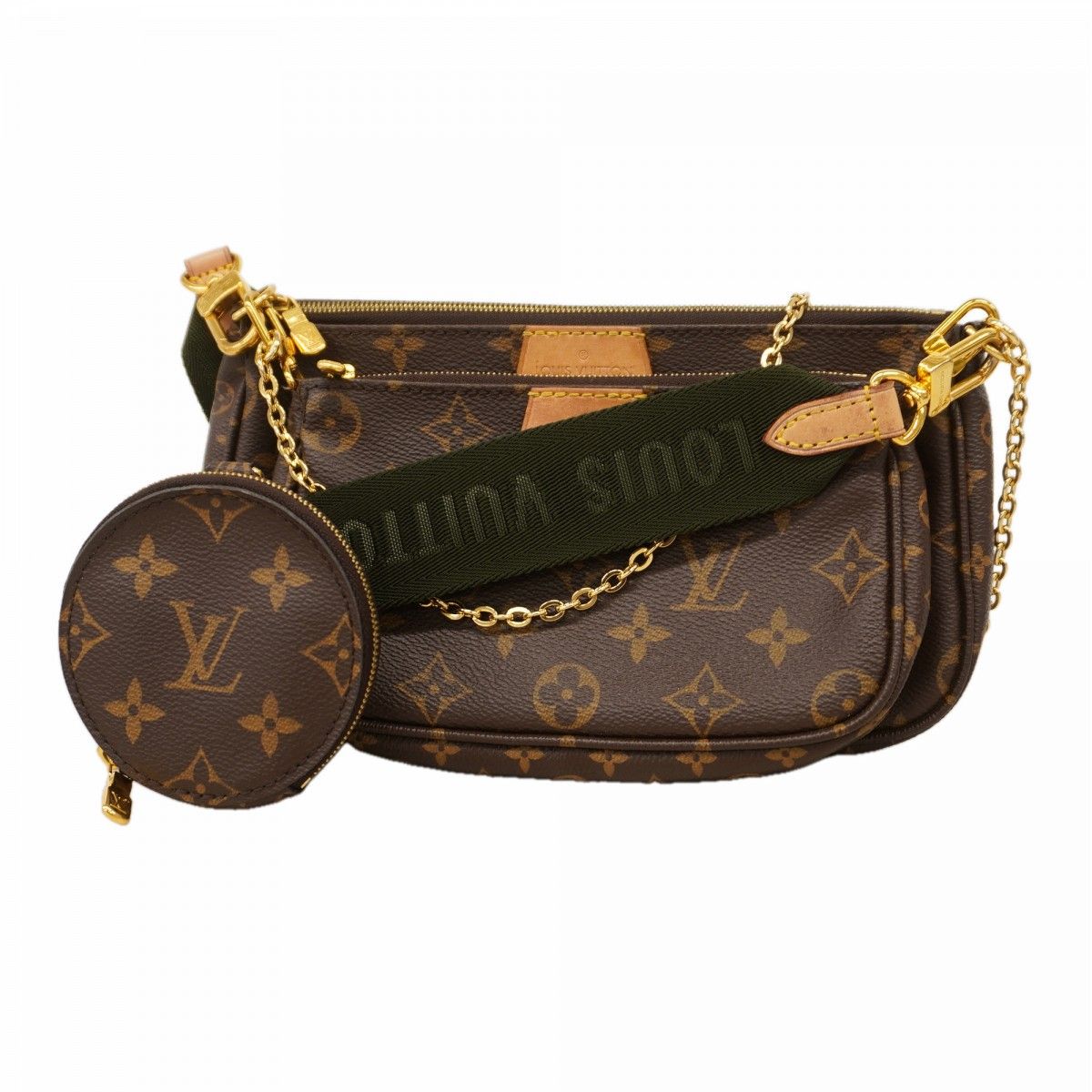 Louis Vuitton Shoulder Bag Monogram Multi Pochette Khaki Brown 2-Way