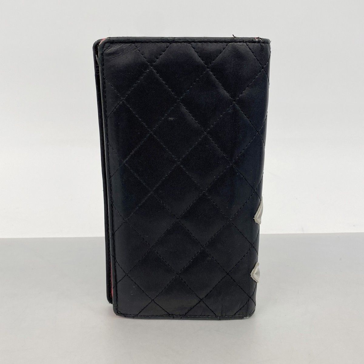 Chanel Wallet Cambon Lambskin Black White Silver — view 9