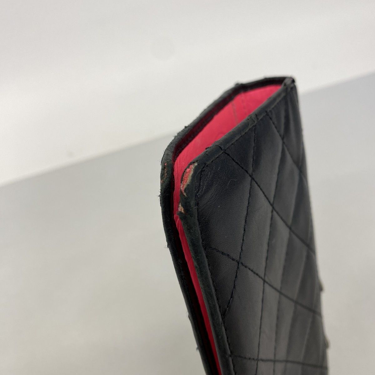 Chanel Wallet Cambon Lambskin Black White Silver — view 5