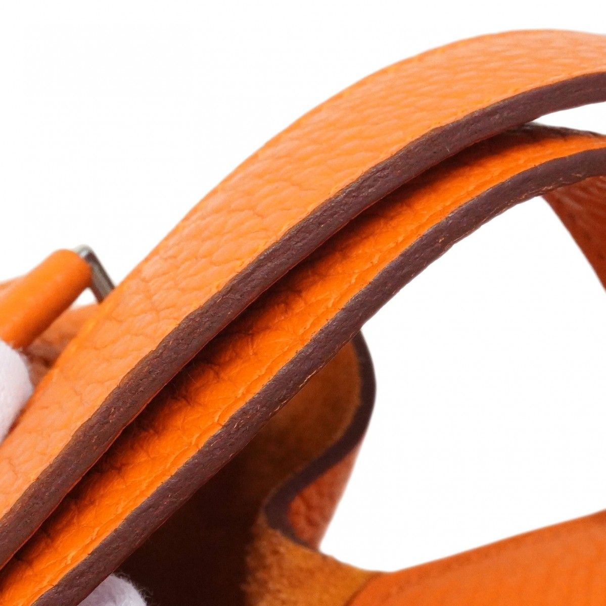 Hermes Handbag Picotin Lock GM Taurillon Clemence Orange Silver — view 7