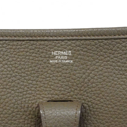 Hermes Shoulder Bag Evelyne Taurillon Clemence Etain Silver — view 5