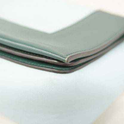 Celine Shoulder Bag Fullme Leather Green Light Blue Silver — view 6