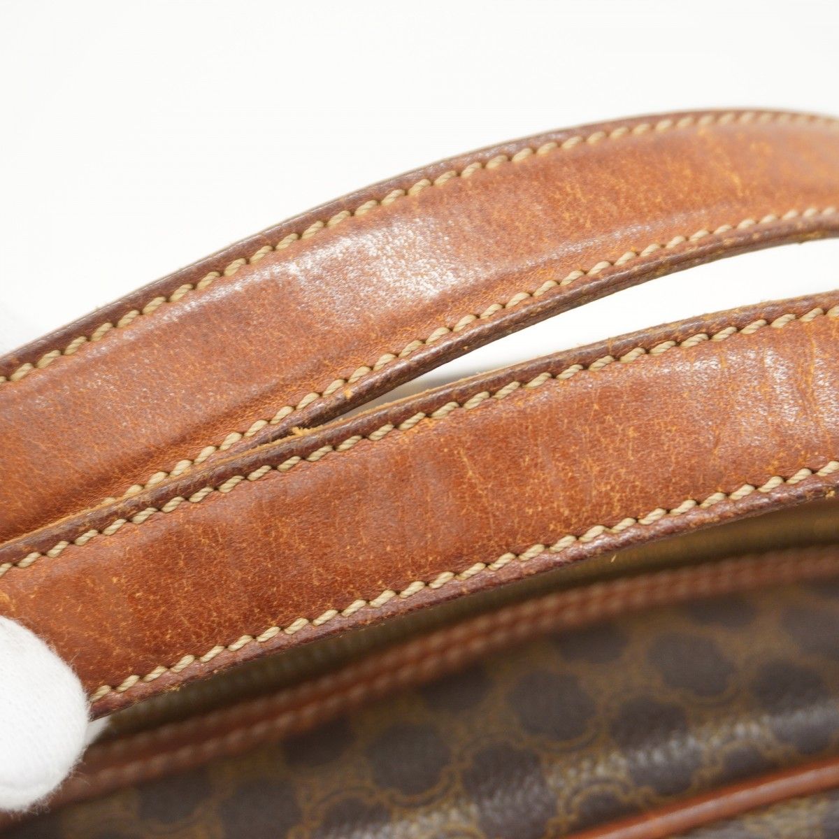 Celine Handbag Macadam Brown Gold — view 9