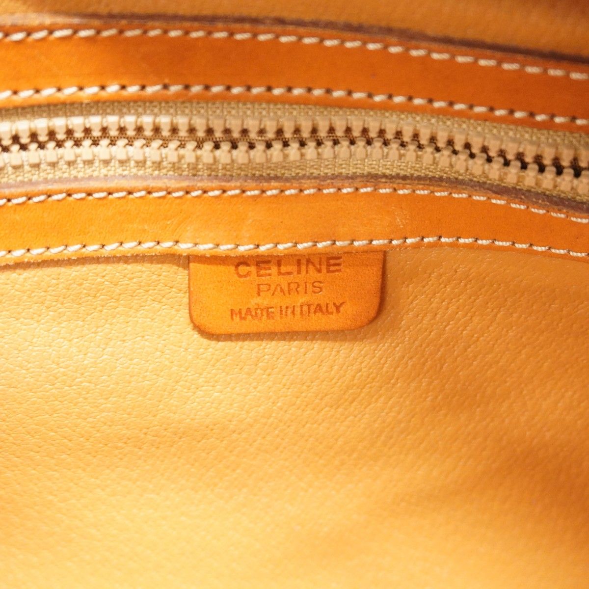 Celine Handbag Macadam Brown Gold — view 5