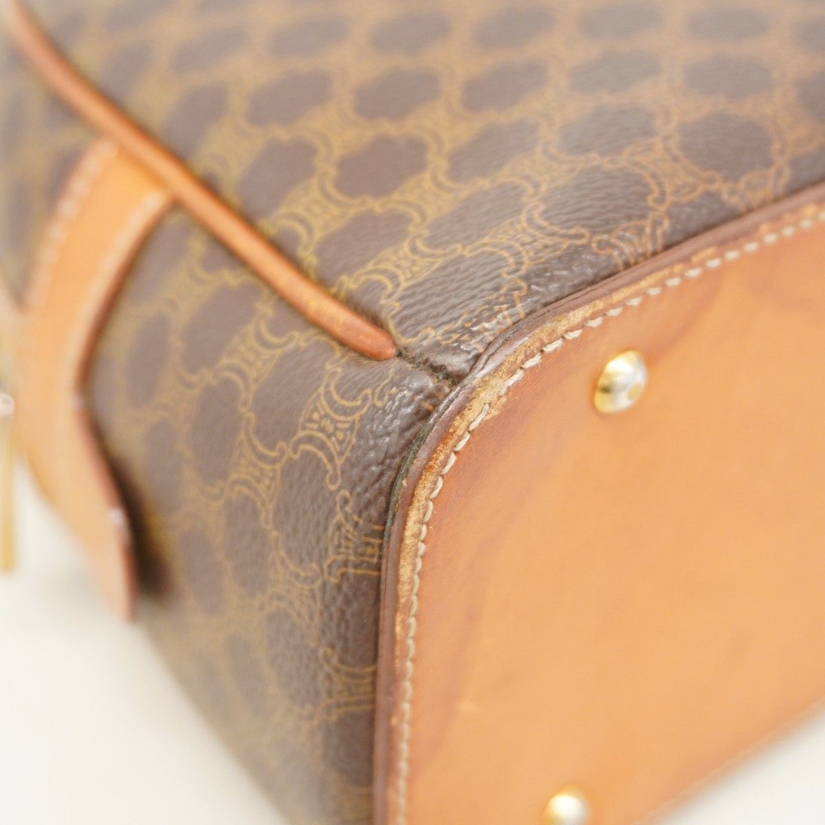 Celine Handbag Macadam Brown Gold — view 7