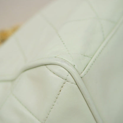 Chanel Shoulder Bag Quilted Lambskin Pale Green Gold — view 7