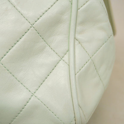 Chanel Shoulder Bag Quilted Lambskin Pale Green Gold — view 8