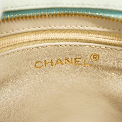 Chanel Shoulder Bag Quilted Lambskin Pale Green Gold — view 5