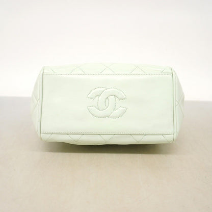 Chanel Shoulder Bag Quilted Lambskin Pale Green Gold — view 3