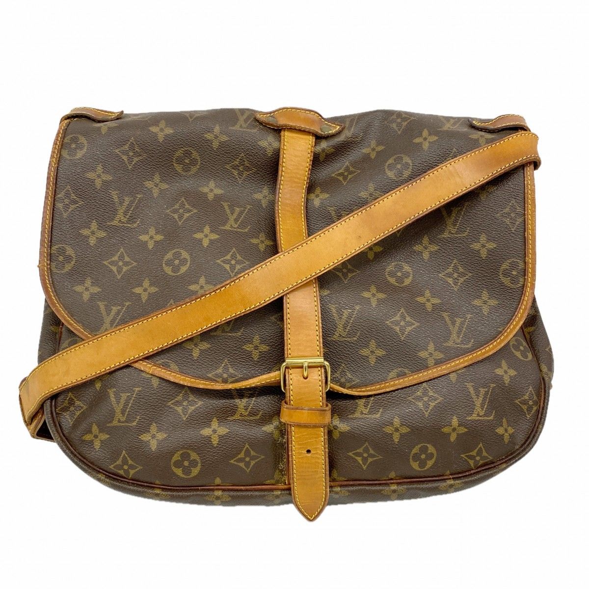Louis Vuitton Shoulder Bag Monogram Saumur 35 Brown
