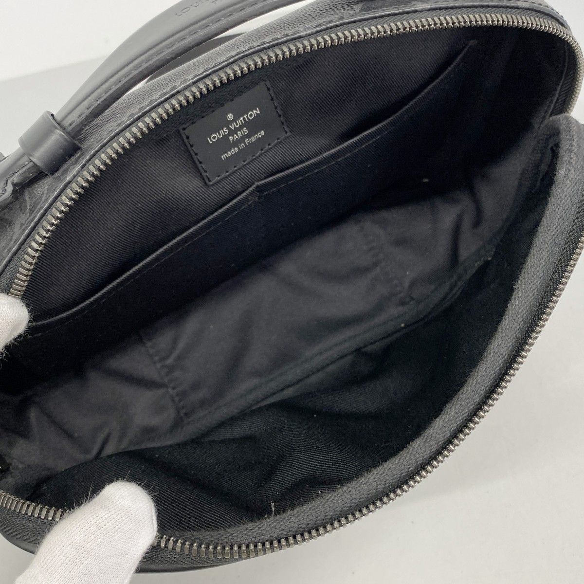 Louis Vuitton Belt Bag Monogram Eclipse Black Gray — view 4