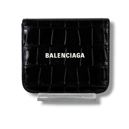 Balenciaga Logo Print Croco Wallet — view 2