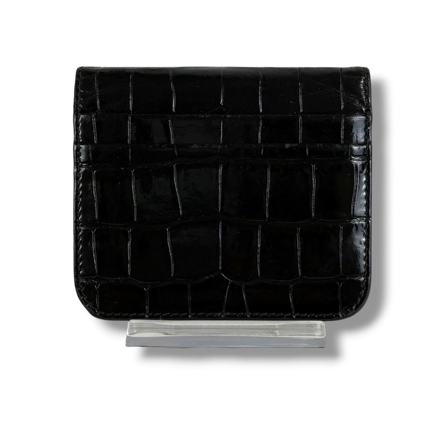 Balenciaga Logo Print Croco Wallet — view 3