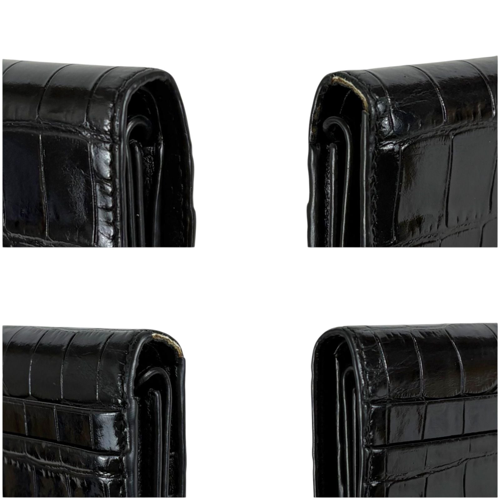 Balenciaga Logo Print Croco Wallet — view 6