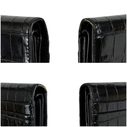 Balenciaga Logo Print Croco Wallet — view 6