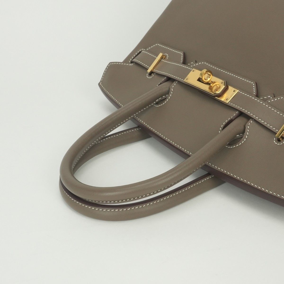 Hermes Birkin 30 Tote Swift Etoupe Gray Gold Handbag Veau — view 4