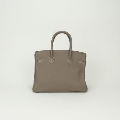 Hermes Birkin 30 Tote Swift Etoupe Gray Gold Handbag Veau — view 3