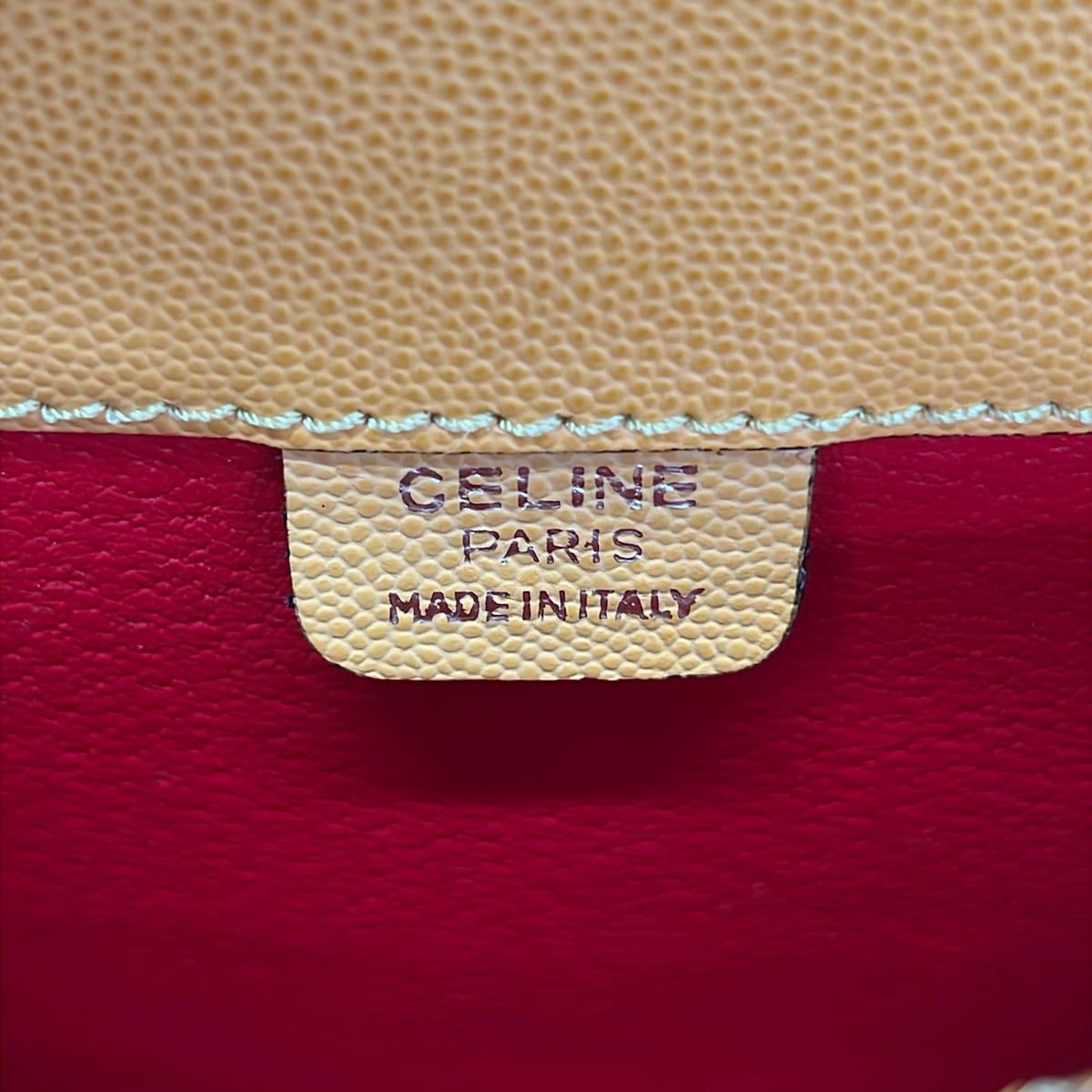 Celine Handbag Ganchini Yellow Leather — view 9