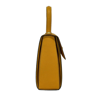 Celine Handbag Ganchini Yellow Leather — view 4