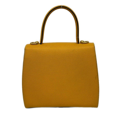 Celine Handbag Ganchini Yellow Leather — view 3