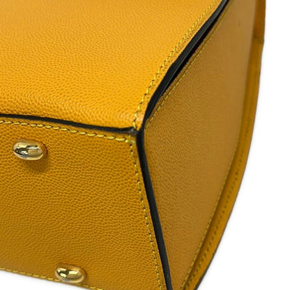Celine Handbag Ganchini Yellow Leather — view 6