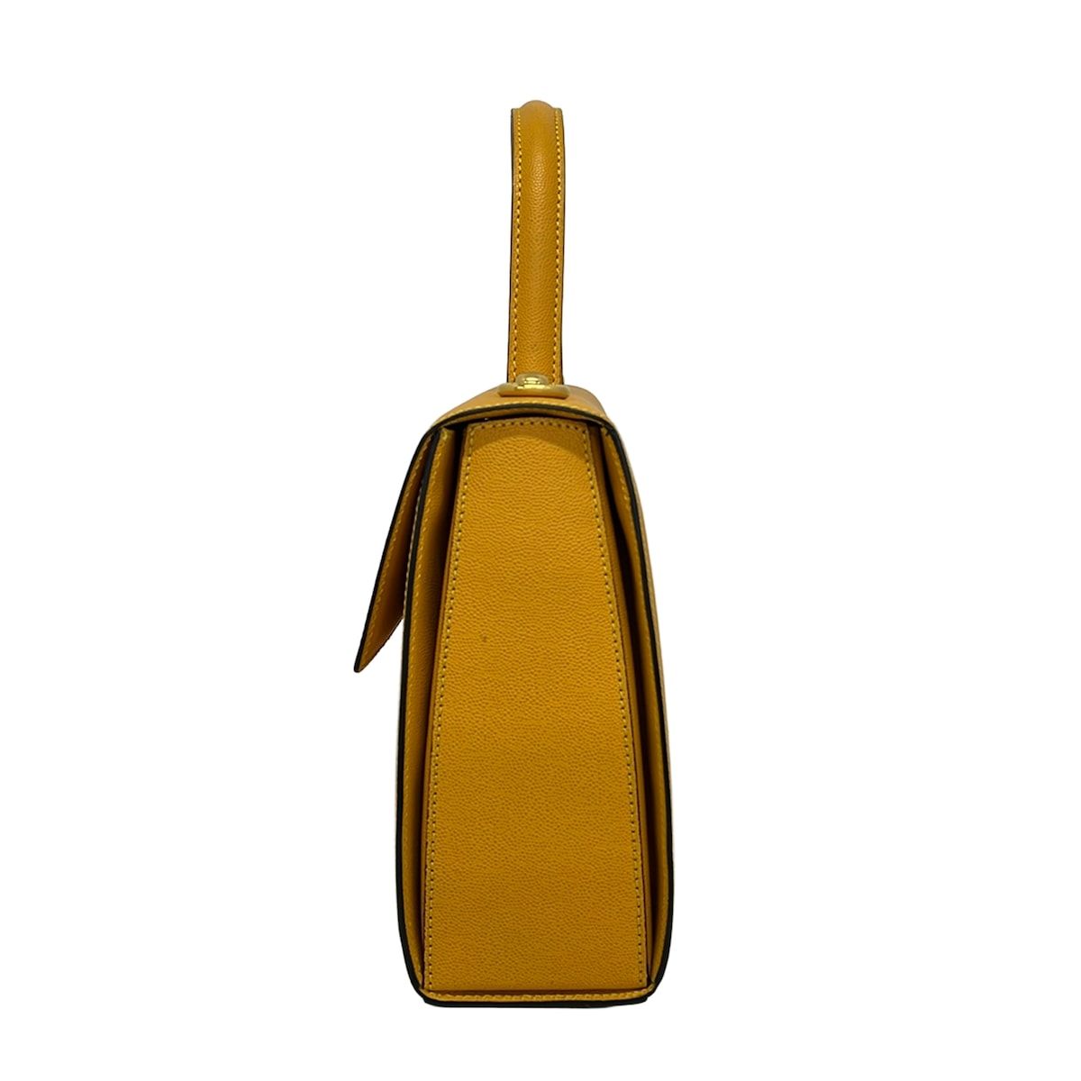 Celine Handbag Ganchini Yellow Leather — view 2
