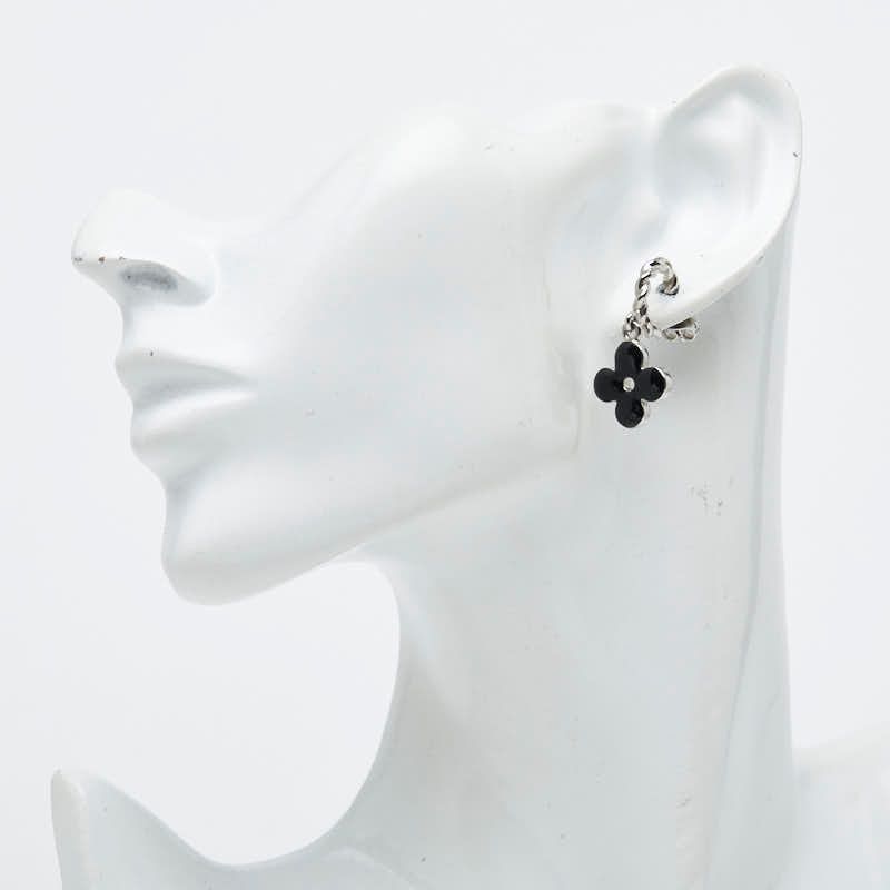 Louis Vuitton Boucle Dreille Sweet Monogram Earrings 3 Piece Set Silver Black — view 4
