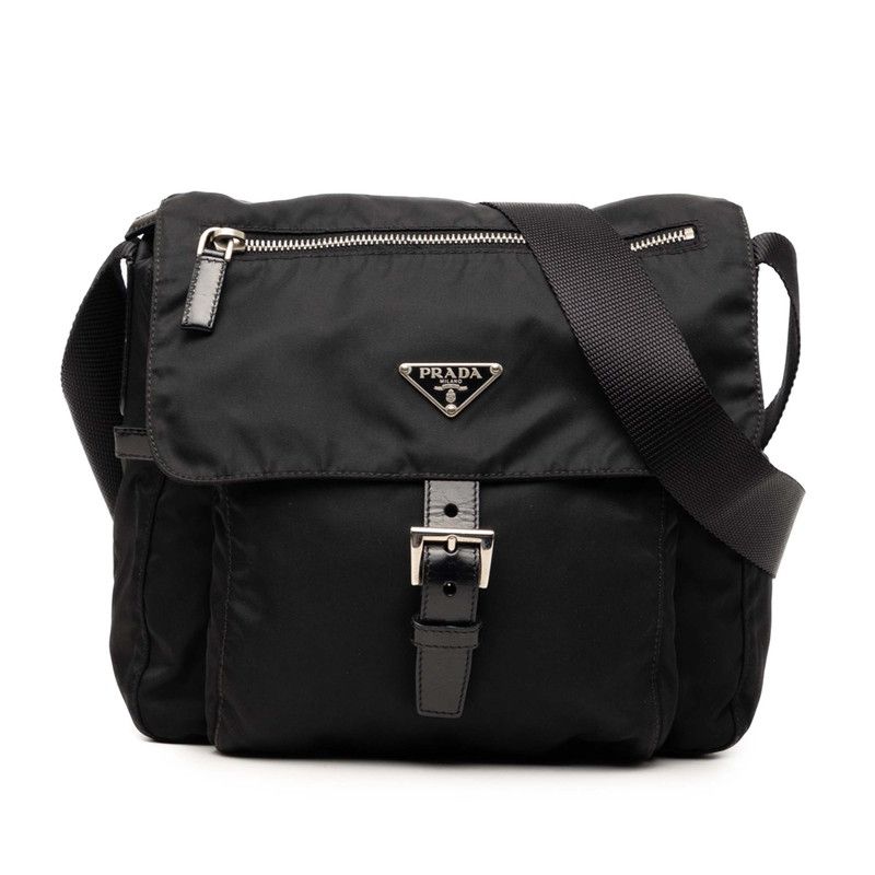 Prada Crossbody Shoulder Bag Black Nylon