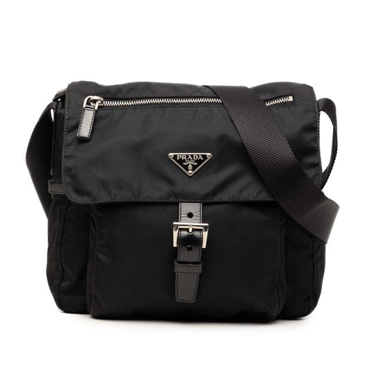 Prada Crossbody Shoulder Bag Black Nylon