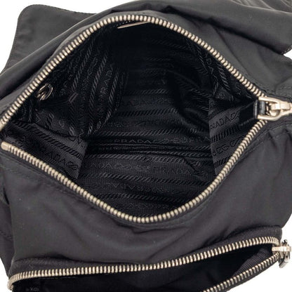 Prada Crossbody Shoulder Bag Black Nylon — view 4