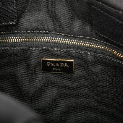 Prada Canapa Tote Black Canvas — view 5