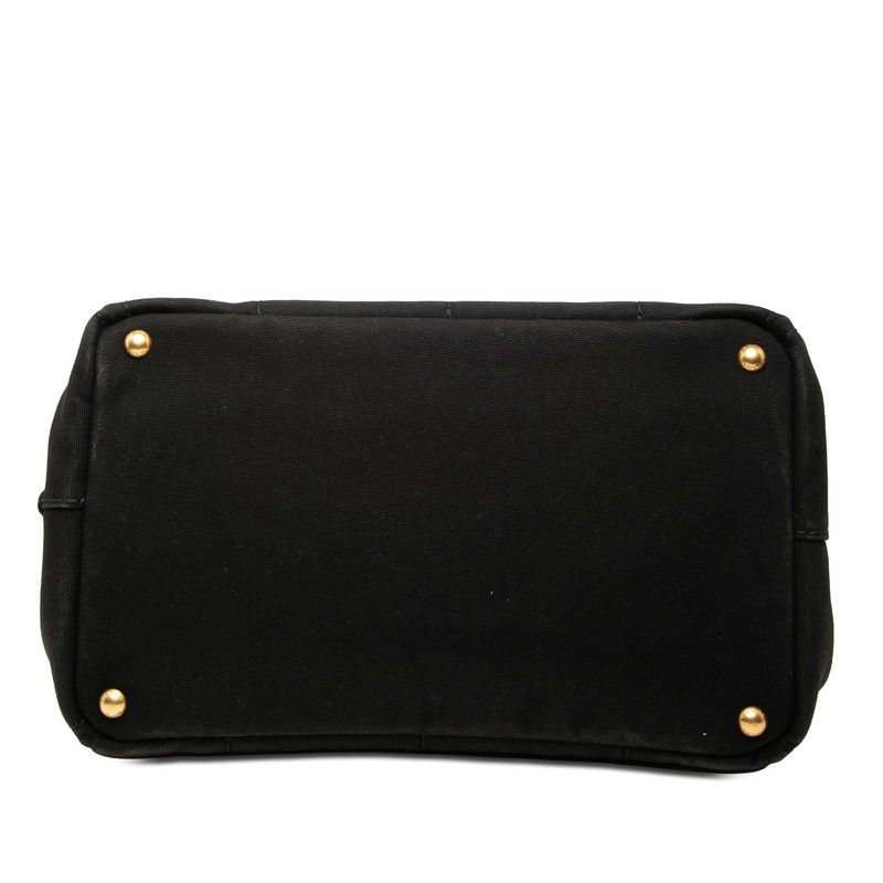 Prada Canapa Tote Black Canvas — view 3