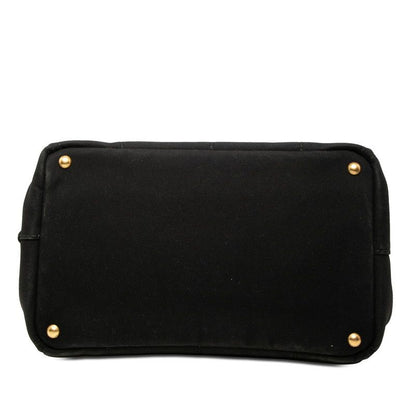 Prada Canapa Tote Black Canvas — view 3
