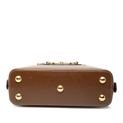 Gucci GG Supreme Horsebit 2-Way Shoulder Bag Beige Brown Leather — view 3