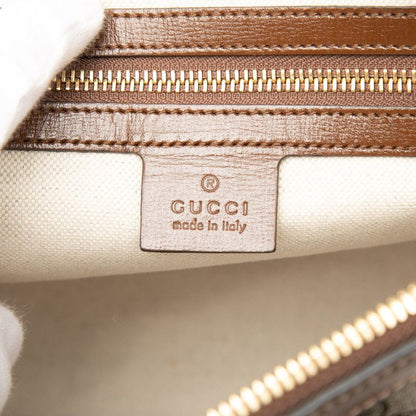 Gucci GG Supreme Horsebit 2-Way Shoulder Bag Beige Brown Leather — view 5
