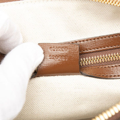 Gucci GG Supreme Horsebit 2-Way Shoulder Bag Beige Brown Leather — view 6