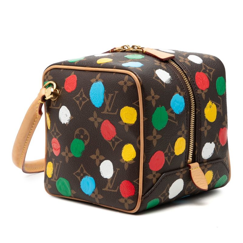 Louis Vuitton Yayoi Kusama Monogram Square Chain Shoulder Bag 2-Way Brown — view 2