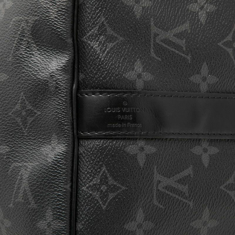 Louis Vuitton Monogram Eclipse Keepall Bandouliere 45 Boston Bag 2-Way Black — view 5