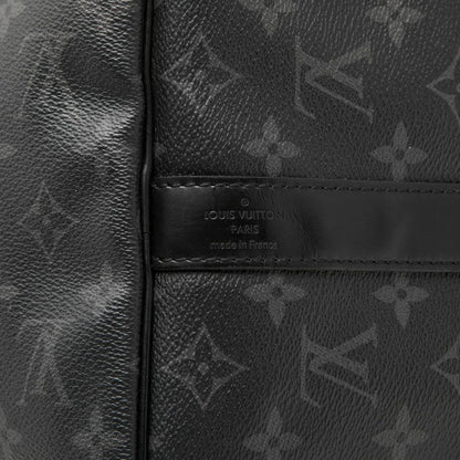 Louis Vuitton Monogram Eclipse Keepall Bandouliere 45 Boston Bag 2-Way Black — view 5