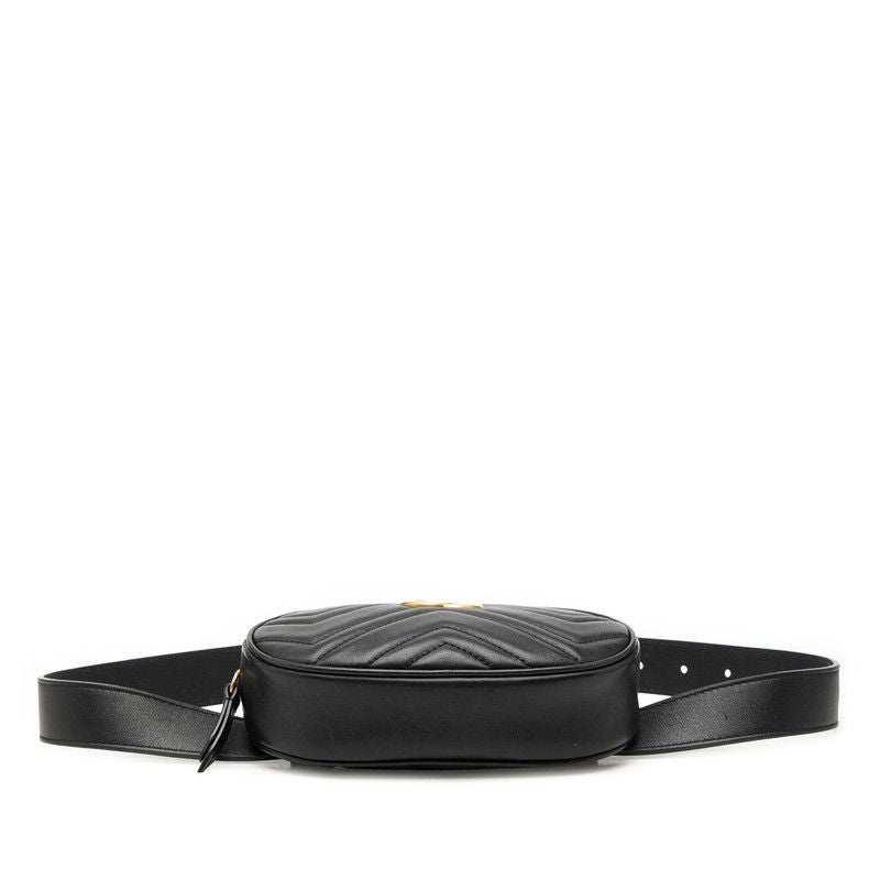 Gucci GG Marmont Quilted Belt Bag Black Leather — view 3