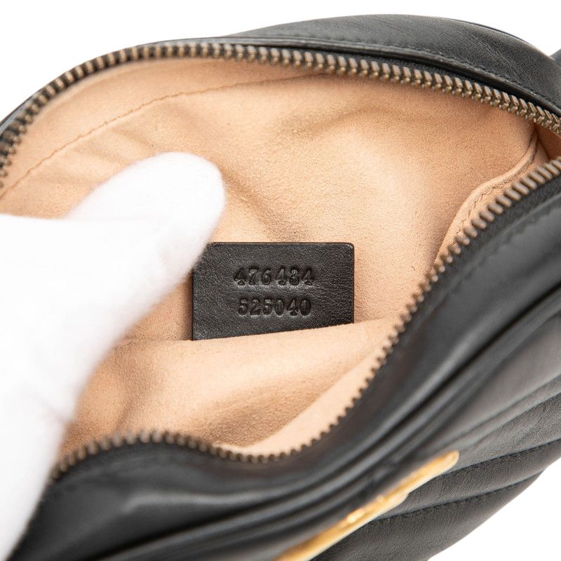 Gucci GG Marmont Quilted Belt Bag Black Leather — view 6