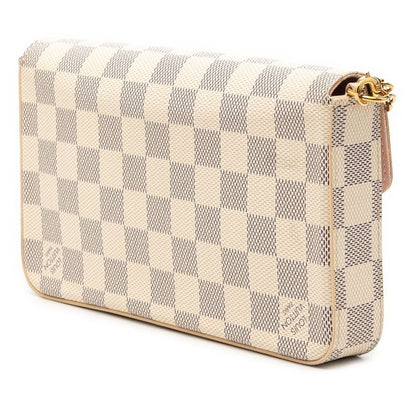 Louis Vuitton Damier Azur Pochette Felicity Chain Wallet Shoulder Bag White — view 2