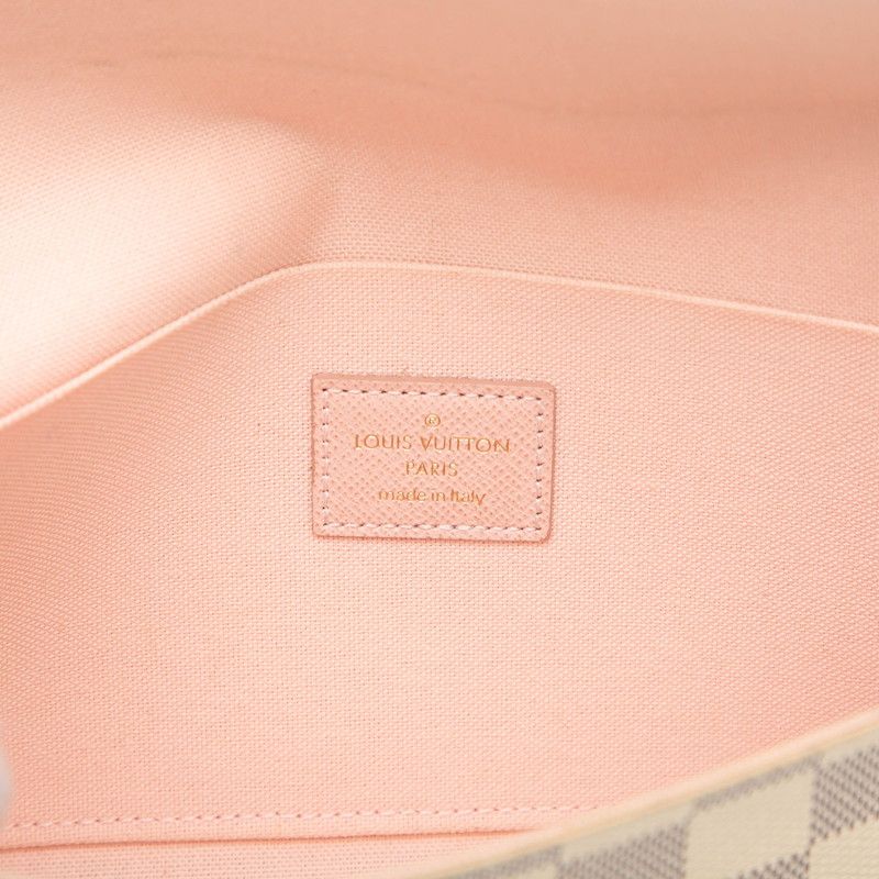 Louis Vuitton Damier Azur Pochette Felicity Chain Wallet Shoulder Bag White — view 5