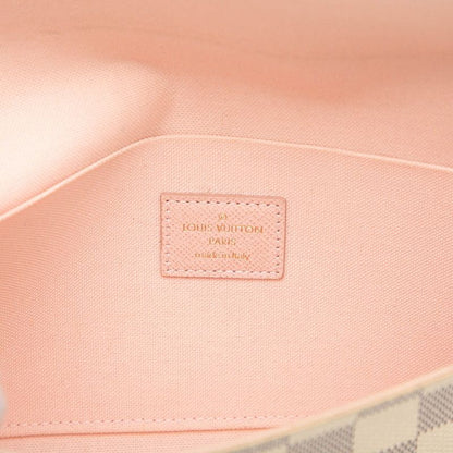 Louis Vuitton Damier Azur Pochette Felicity Chain Wallet Shoulder Bag White — view 5